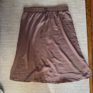 Elegant Brown Midi Skirt